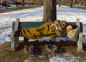 Homelessness in Winter Cold