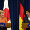Abe visits Merkel for EU trade agreement