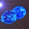 Two stars merging into a super-massive star seen by astronomers